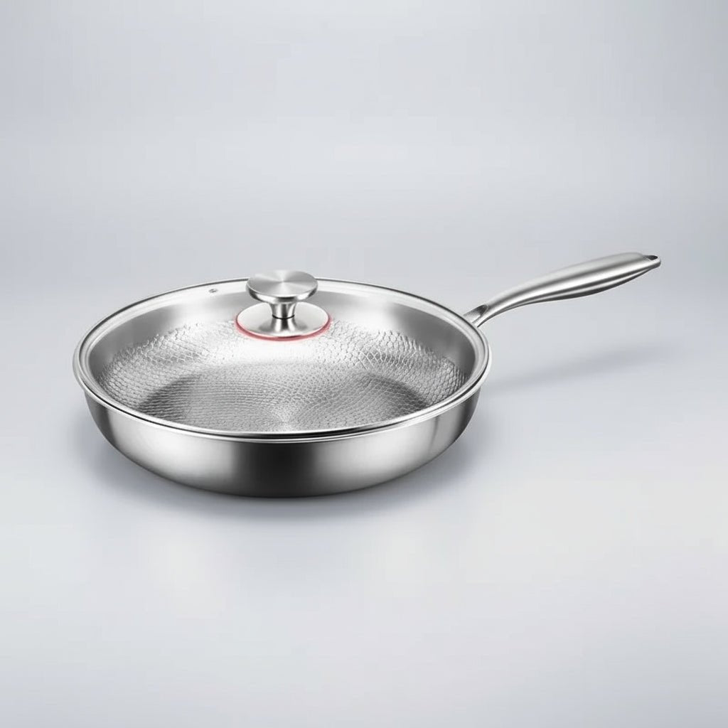 QuellForge Hammered Titanium Nonstick Frying Pan for Induction and Everyday Cooking