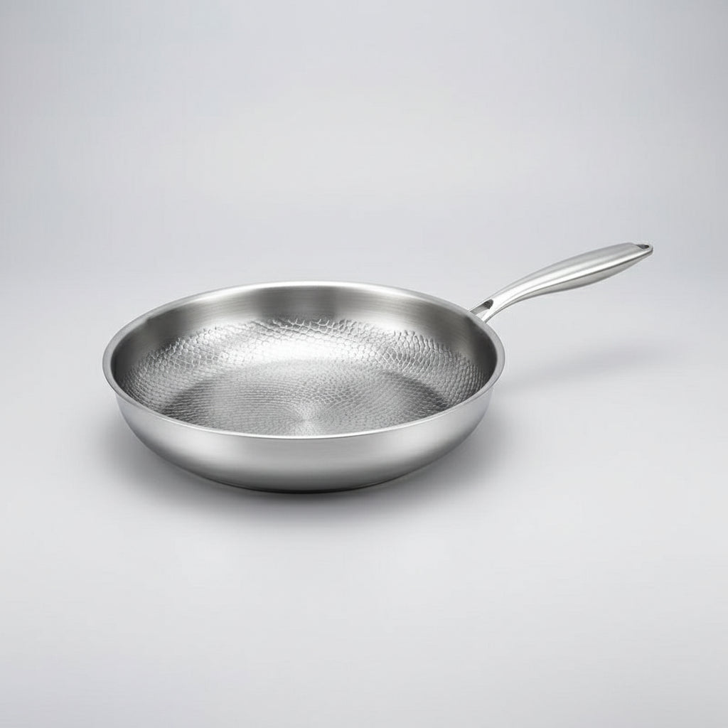 QuellForge Hammered Titanium Nonstick Frying Pan for Induction and Everyday Cooking