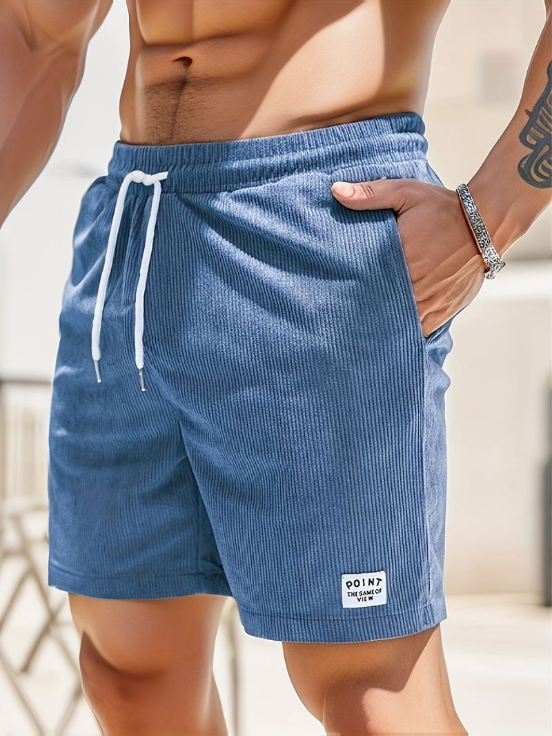 AeroCord Men's Casual Corduroy Shorts With Drawstring