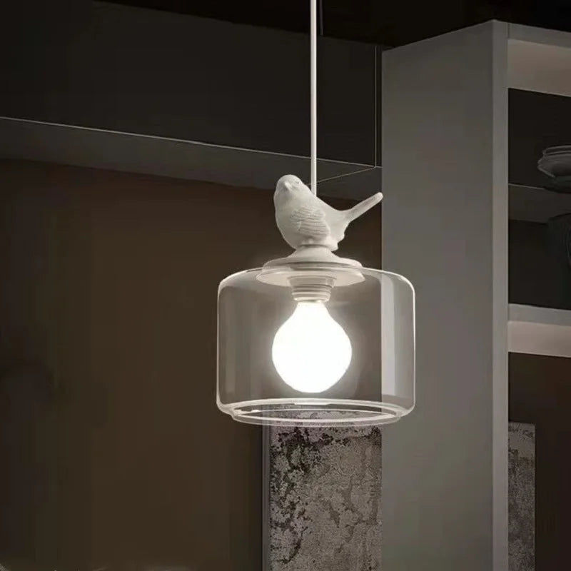 Naterra Hanging Lamp With Bird Motif And Natural Warm Glow For Cozy Rooms