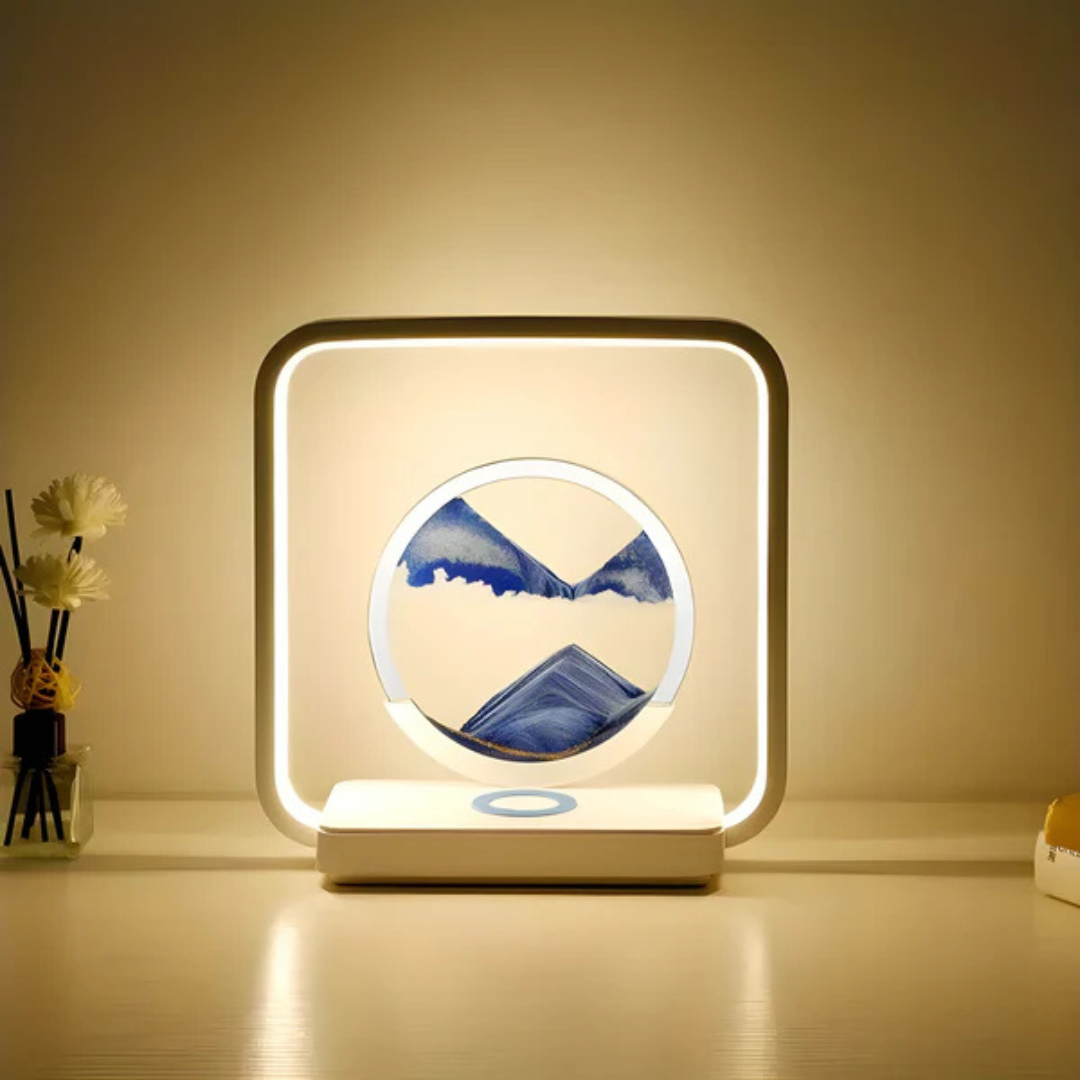 SolaraNova 3D LED noční lampička s pískovým proudem pro útulnou atmosféru