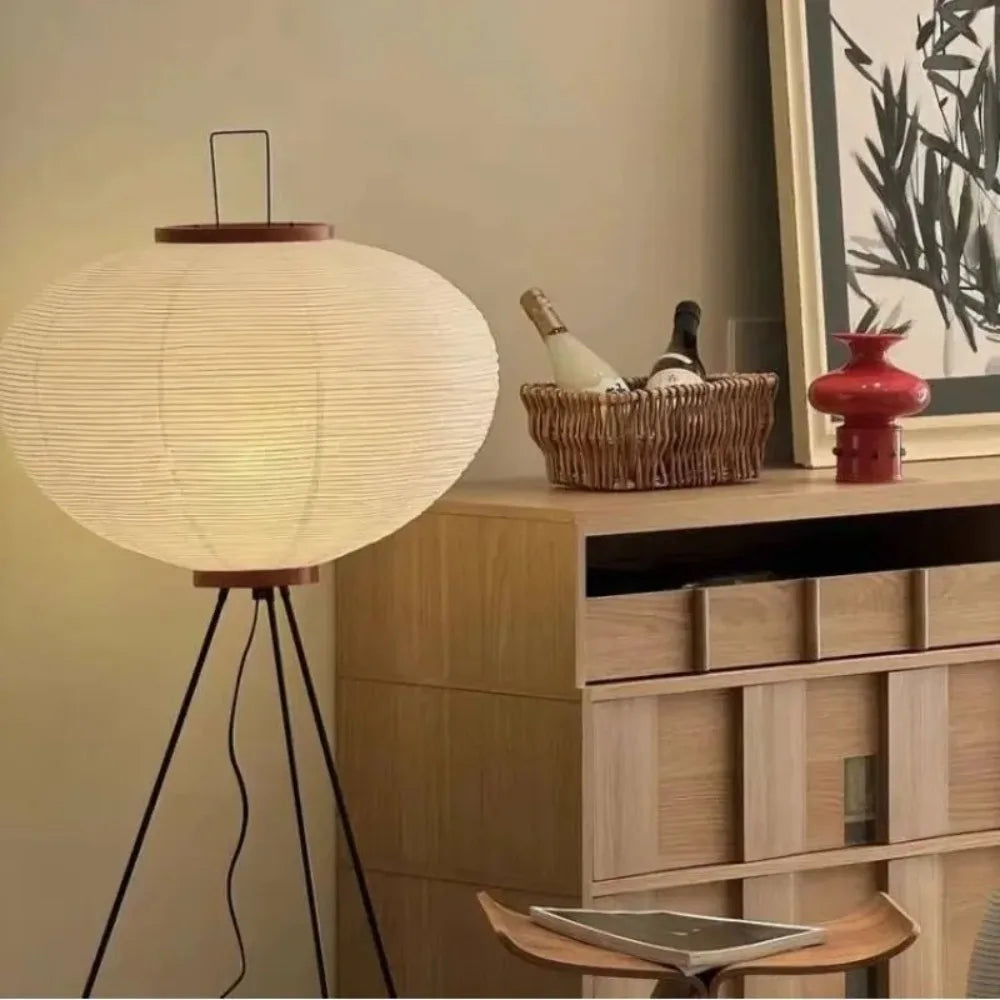SoraLum Rispapperlampa med japansk Wabi Sabi-glöd
