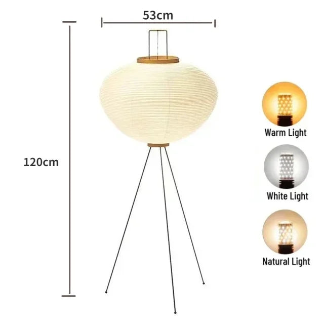 SoraLum Rispapperlampa med japansk Wabi Sabi-glöd