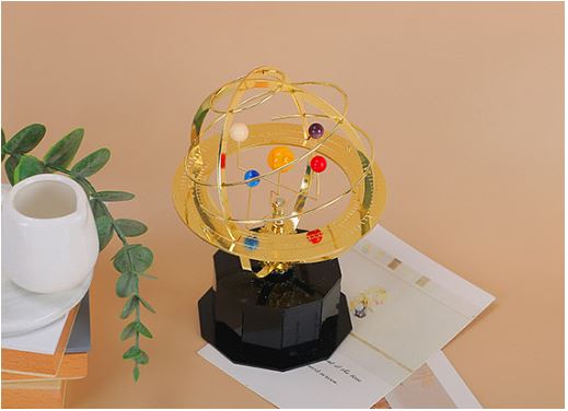 Aurora Brass Orrery Ručně vyrobený model sluneční soustavy s pěti planetami