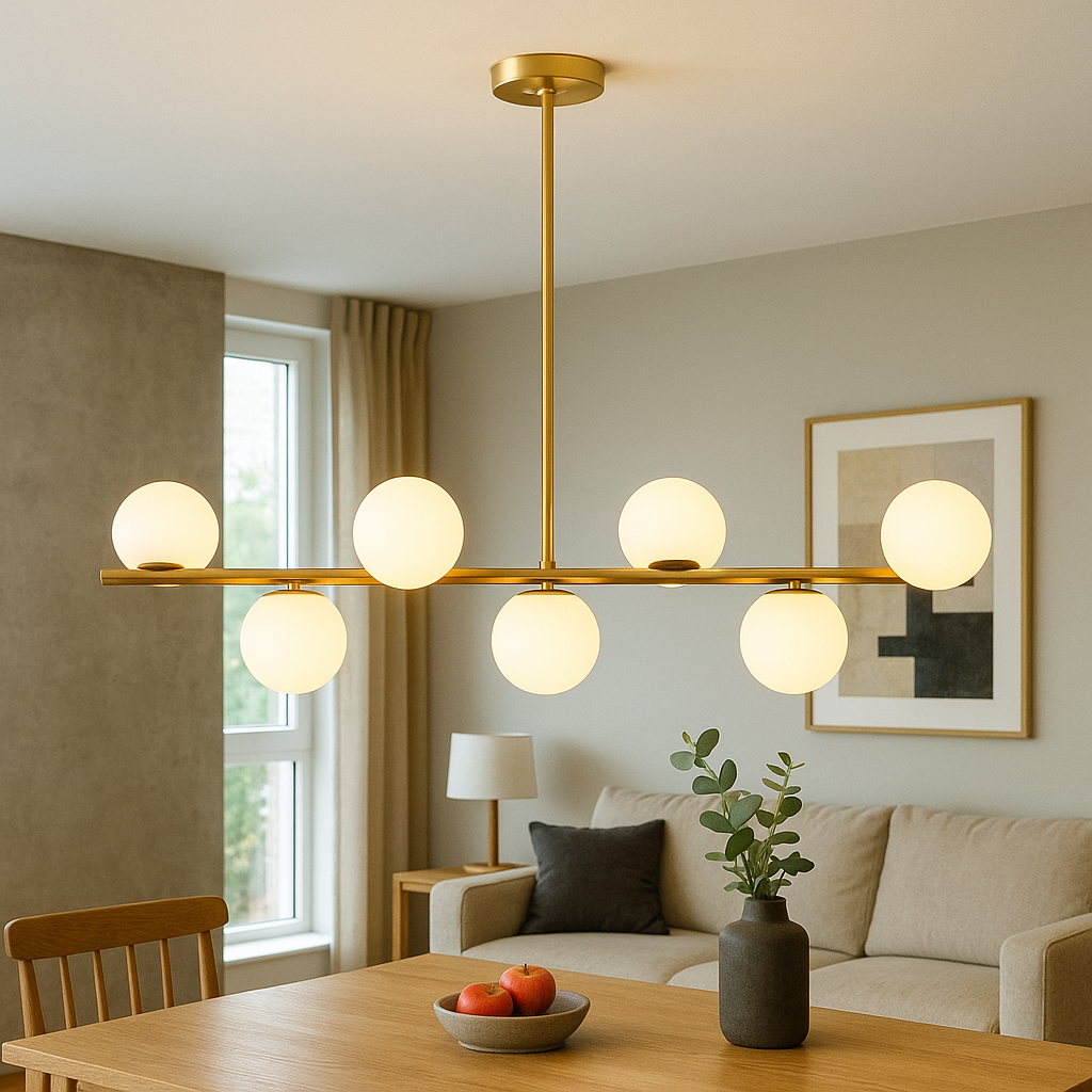Astraea Gold Esstisch-Kronleuchter
