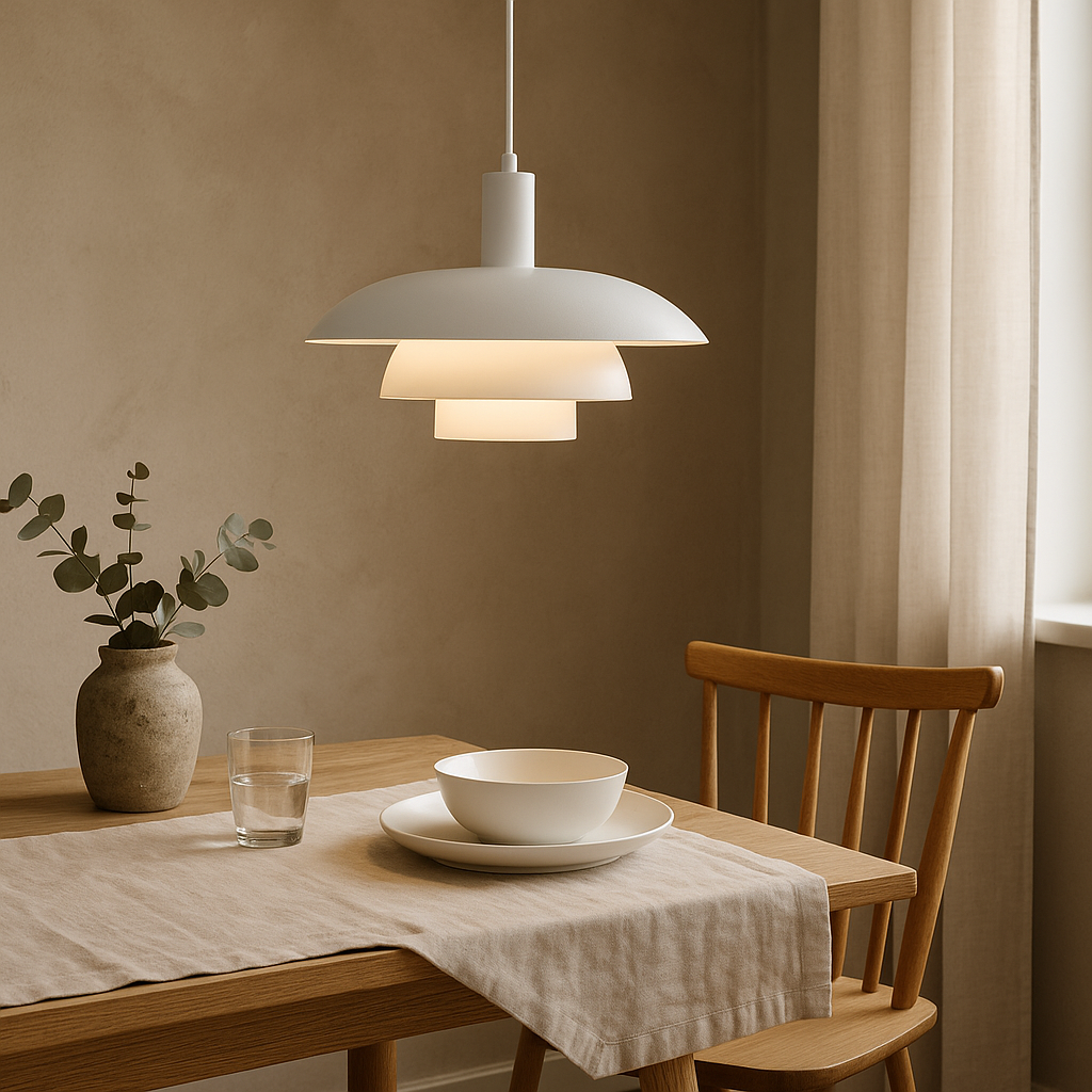 Nordis závěsná lampa dánského stylu do jídelny a obývacího pokoje