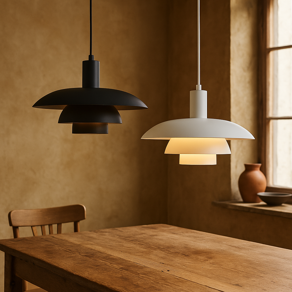 Nordis závěsná lampa dánského stylu do jídelny a obývacího pokoje