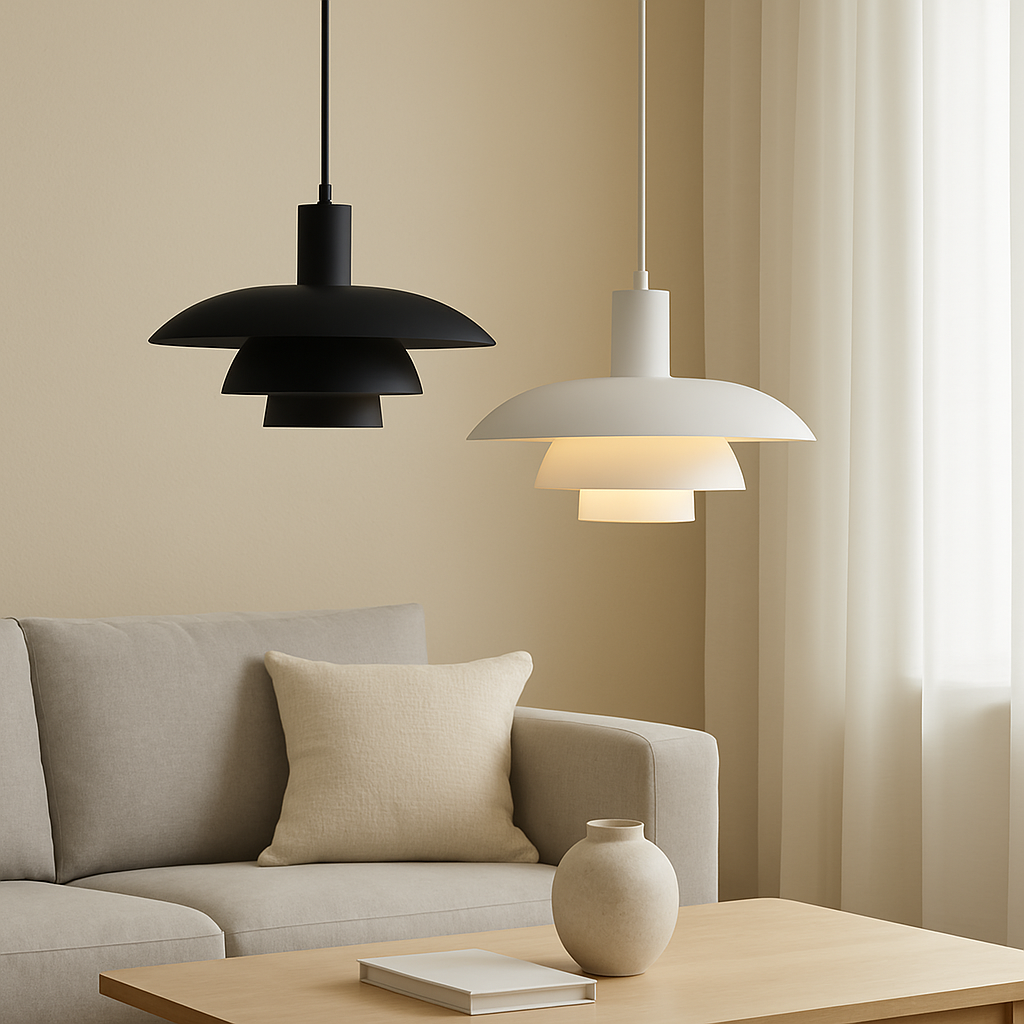 Nordis závěsná lampa dánského stylu do jídelny a obývacího pokoje
