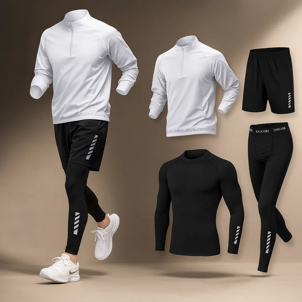 Men's Training Top and Bottom Set for Sportswear Workouts