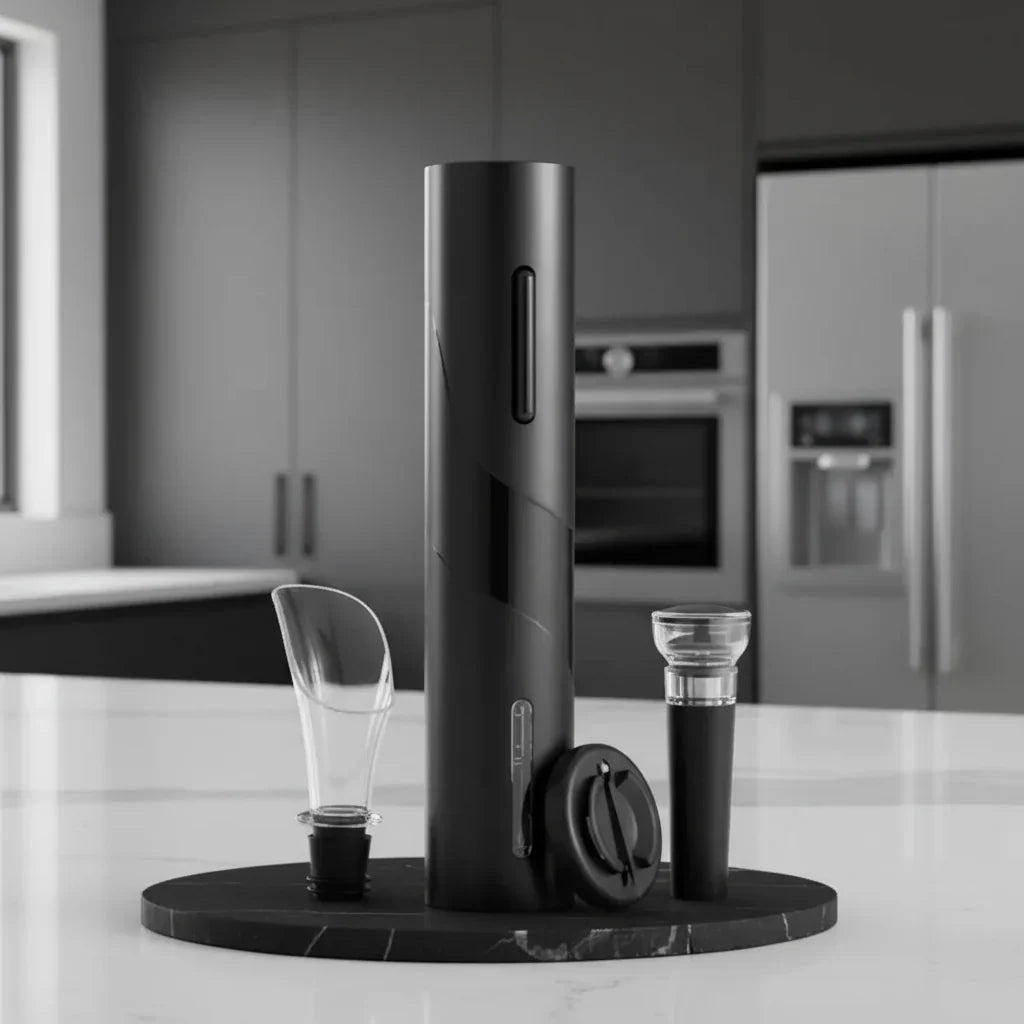 VintEdge 4-in-1 Wiederaufladbarer Elektrischer Weinöffner mit Intelligenter Steuerung