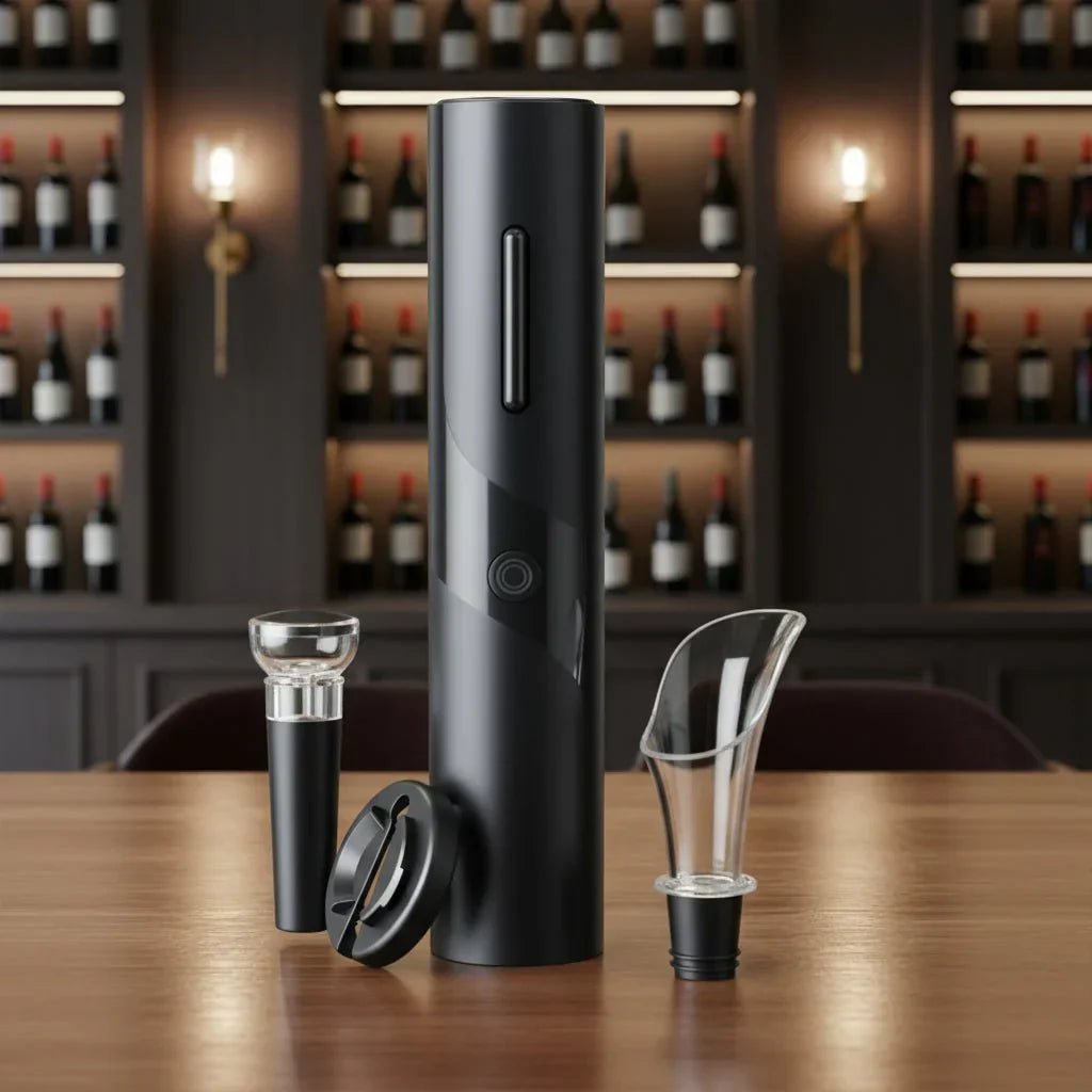 VintEdge 4-in-1 Wiederaufladbarer Elektrischer Weinöffner mit Intelligenter Steuerung