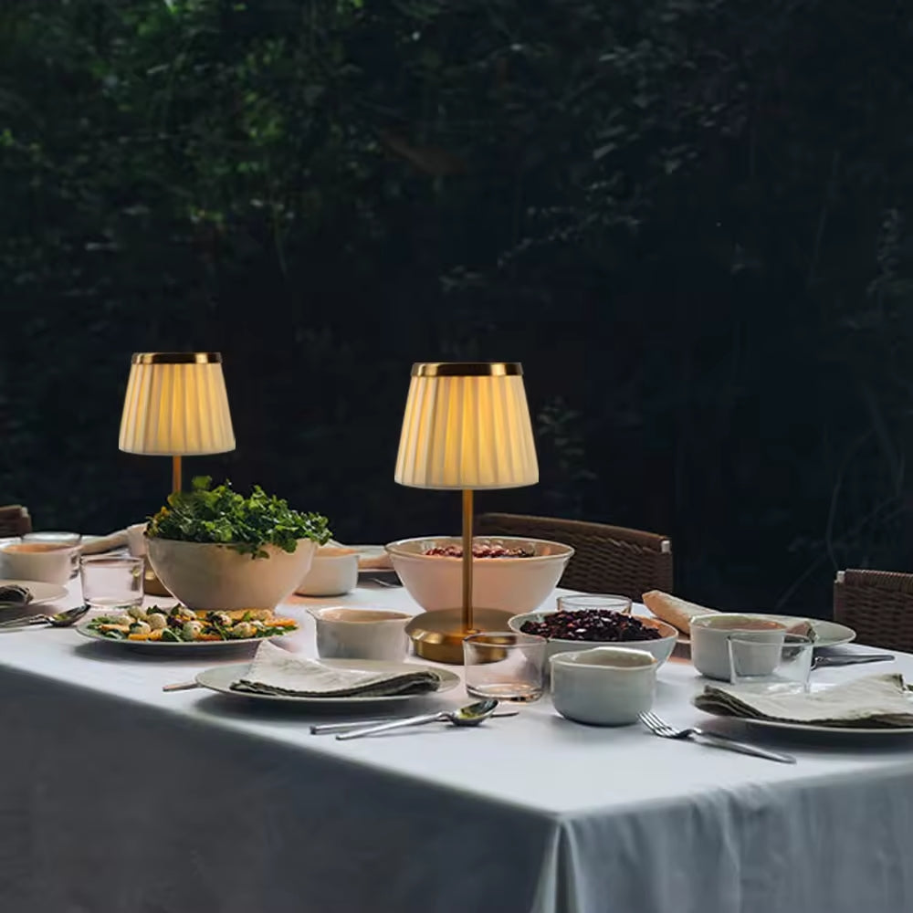 AuroraNook Classic Lamp With Iron Frame And Fabric Shade