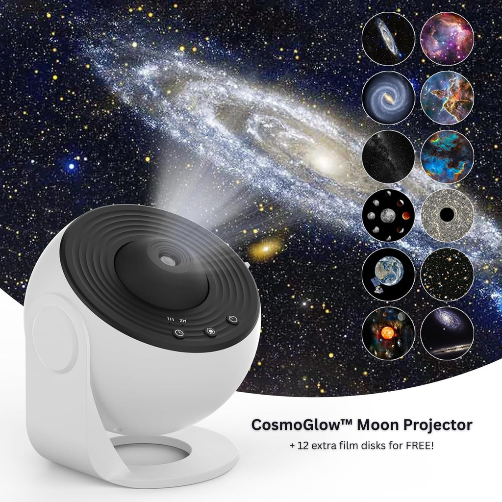 LumaNova LED Moon and Galaxy Projection Lamp With Film Discs