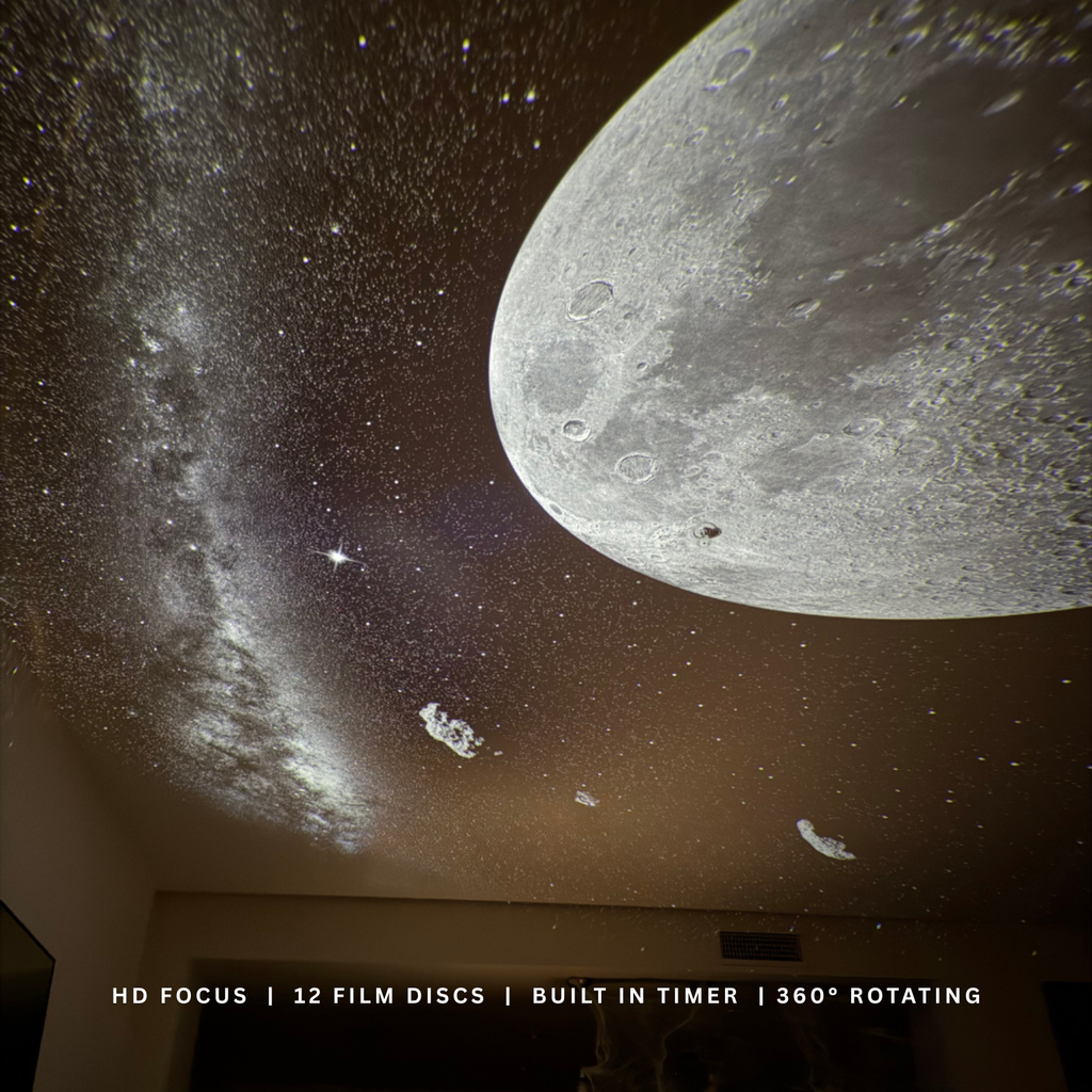 LumaNova LED Moon and Galaxy Projection Lamp With Film Discs
