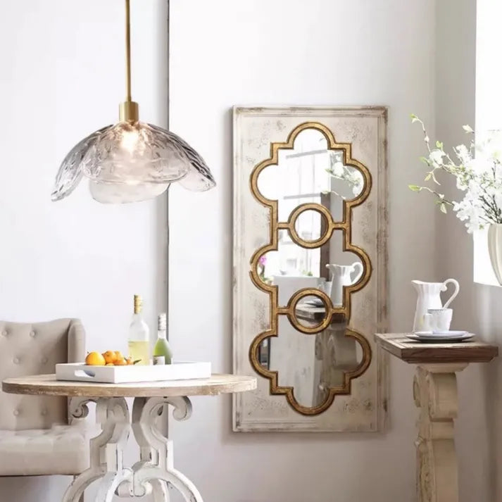 PetalGlow Glass Pendant Light For Nightstand With Soft Ambient Glow
