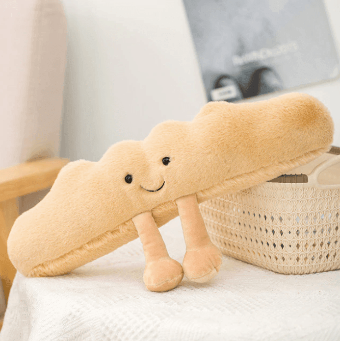 Crescent Pastry Plush Toy Soft Food Themed Cuddle Companion