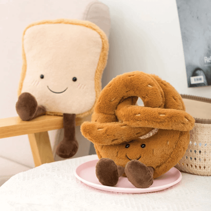 Crescent Pastry Plush Toy Soft Food Themed Cuddle Companion