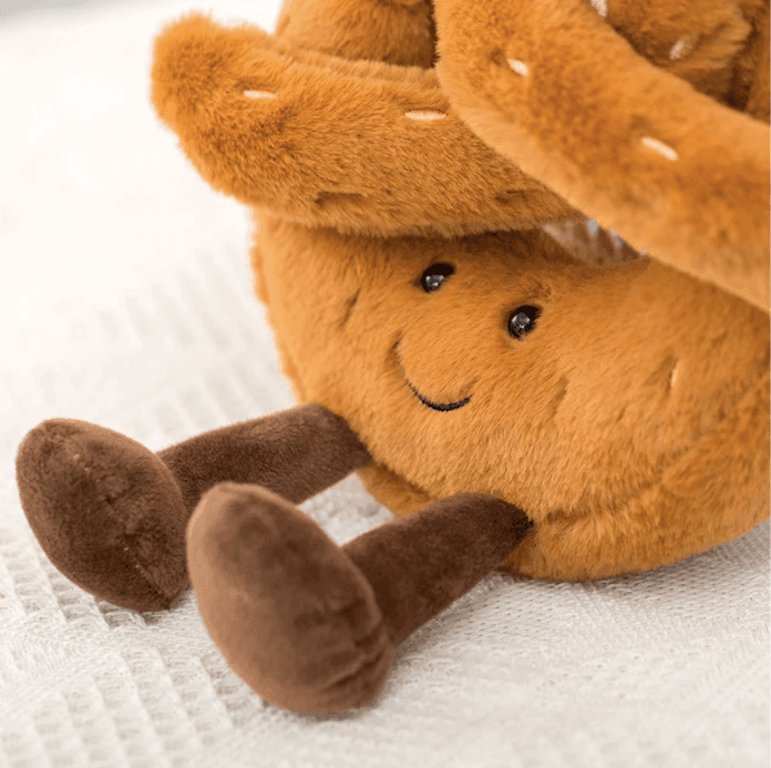 Crescent Pastry Plush Toy Soft Food Themed Cuddle Companion