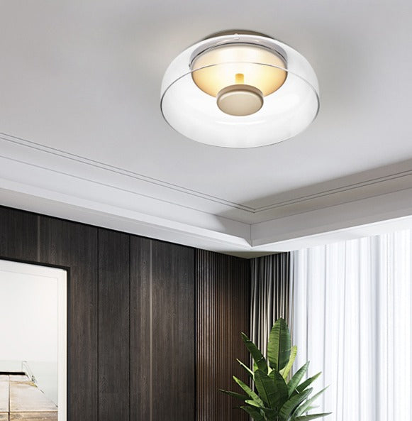 Plafoniera LED in Vetro Cristallo NovaLux per Ambienti Moderni