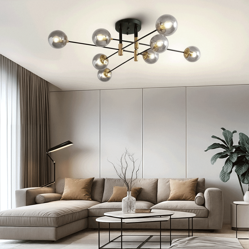 Lyra 8-Light Nordic Chandelier Handcrafted Modern Ceiling Fixture