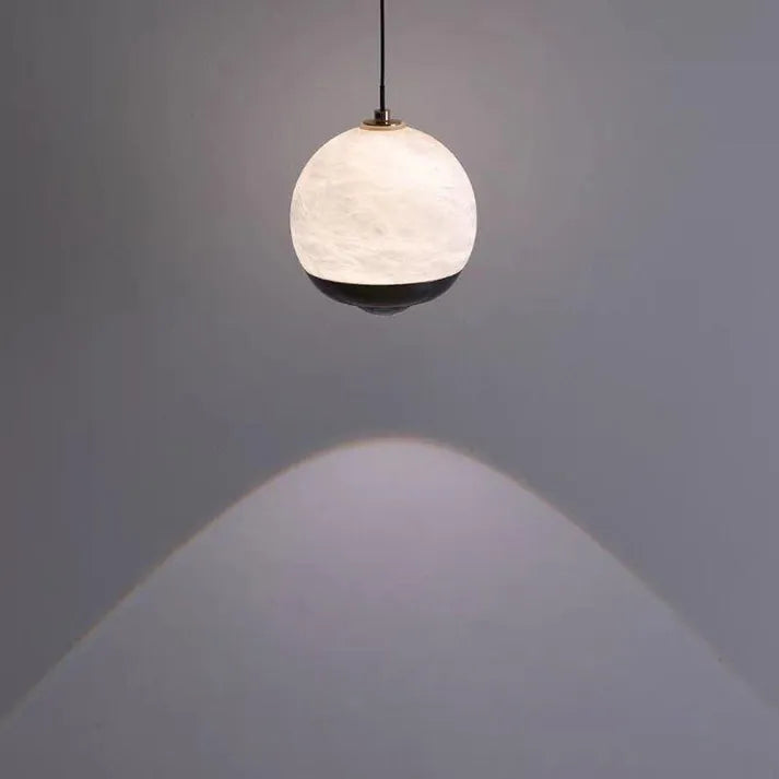 Lampada a sospensione da soffitto in marmo elegante Sylvara in stile scandinavo