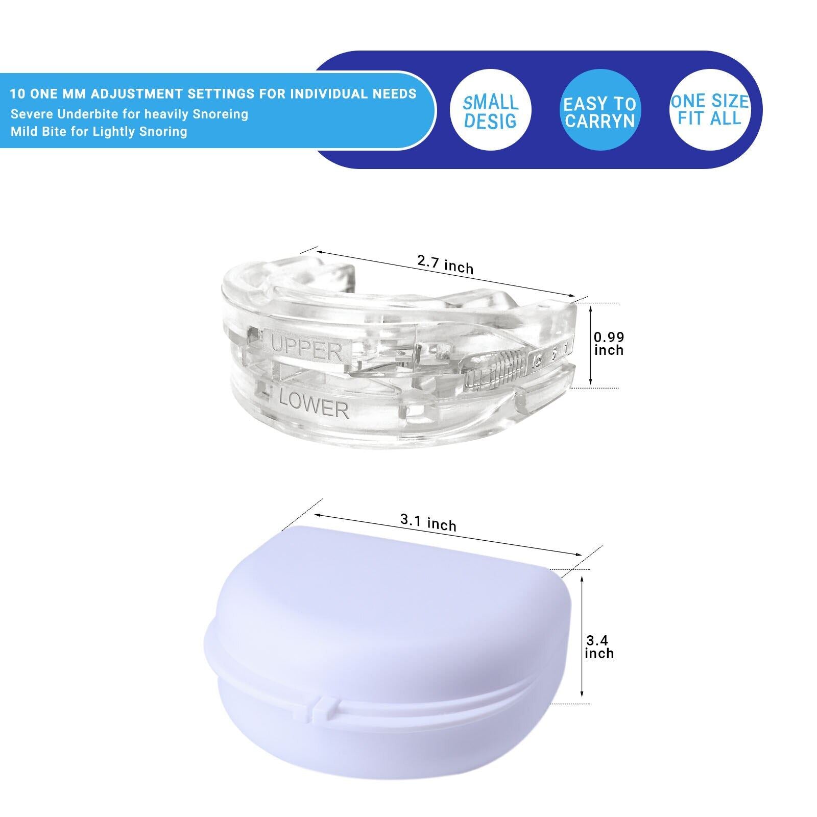 Parafaringe Antirussamento in Silicone RestEase con Custodia da Viaggio