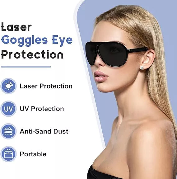 Brýle pro laserovou terapii s červeným a modrým světlem pro laserové aplikace