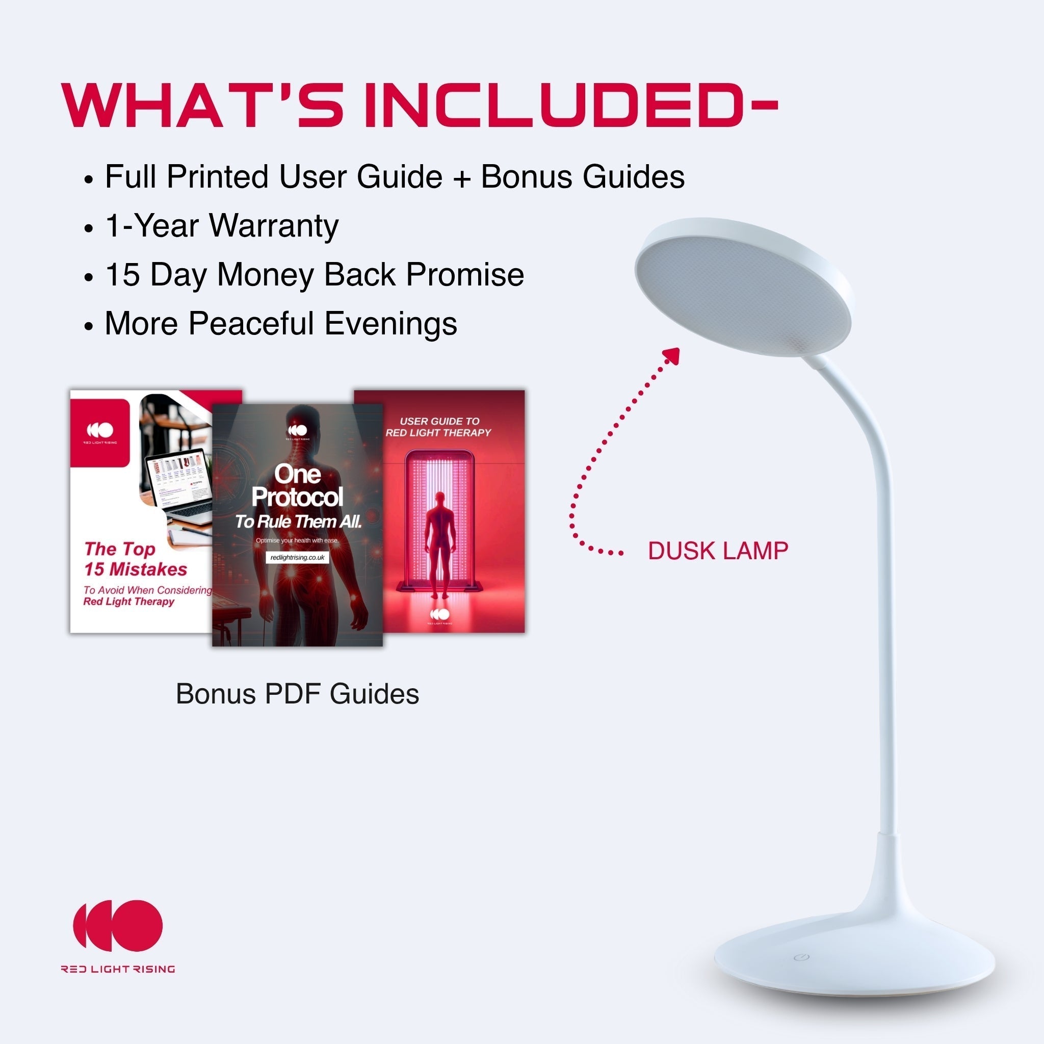 Velvet Dusk Lampe Rødt Lys Natlampe til Hyggelige Aftener