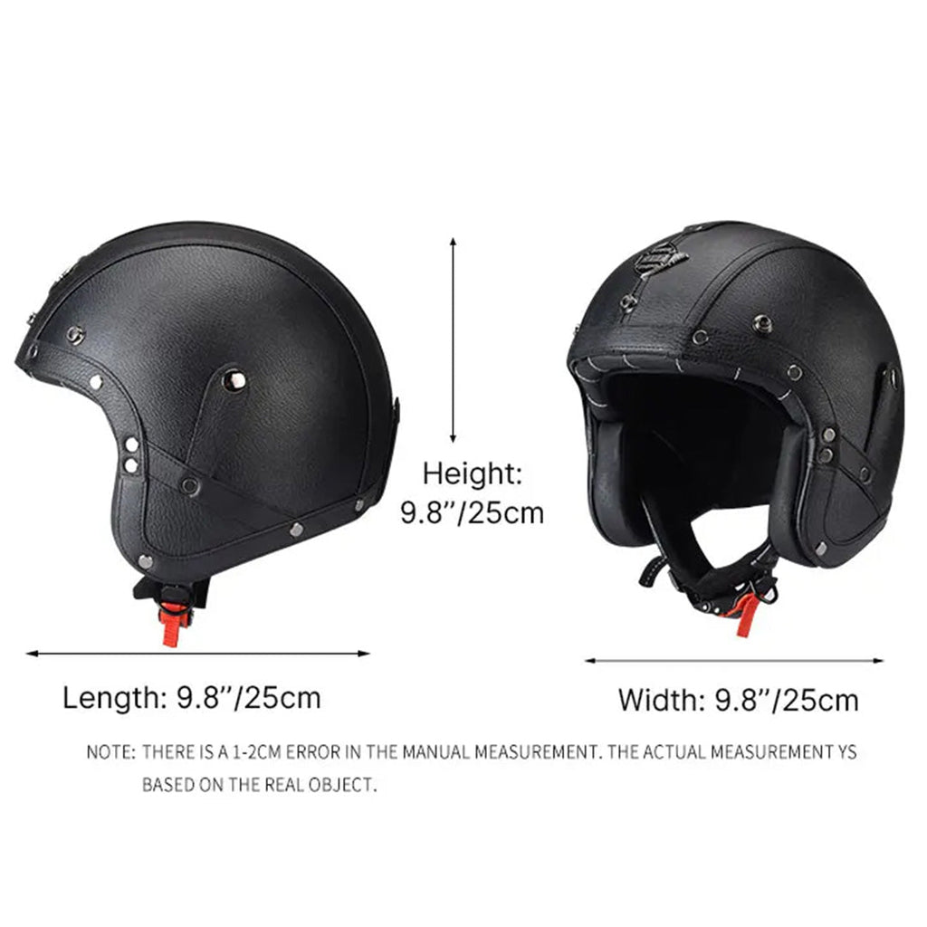 Casco Moto Astra Heritage Open Face Certificato DOT ed ECE