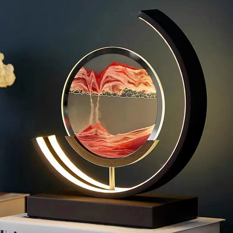 NovaQuell LED Quicksand Table Lamp With Bright Motion