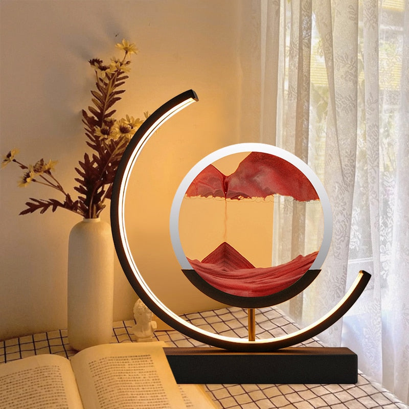 NovaQuell LED Quicksand Table Lamp With Bright Motion