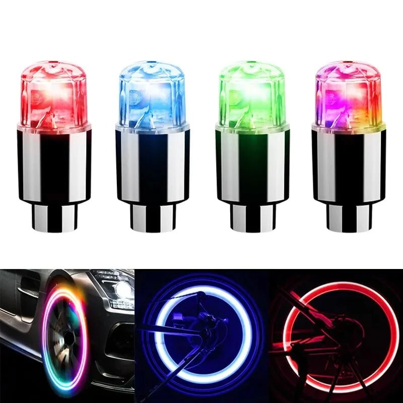 LumaValve LED Tire Valve Caps For Night Riding Safety