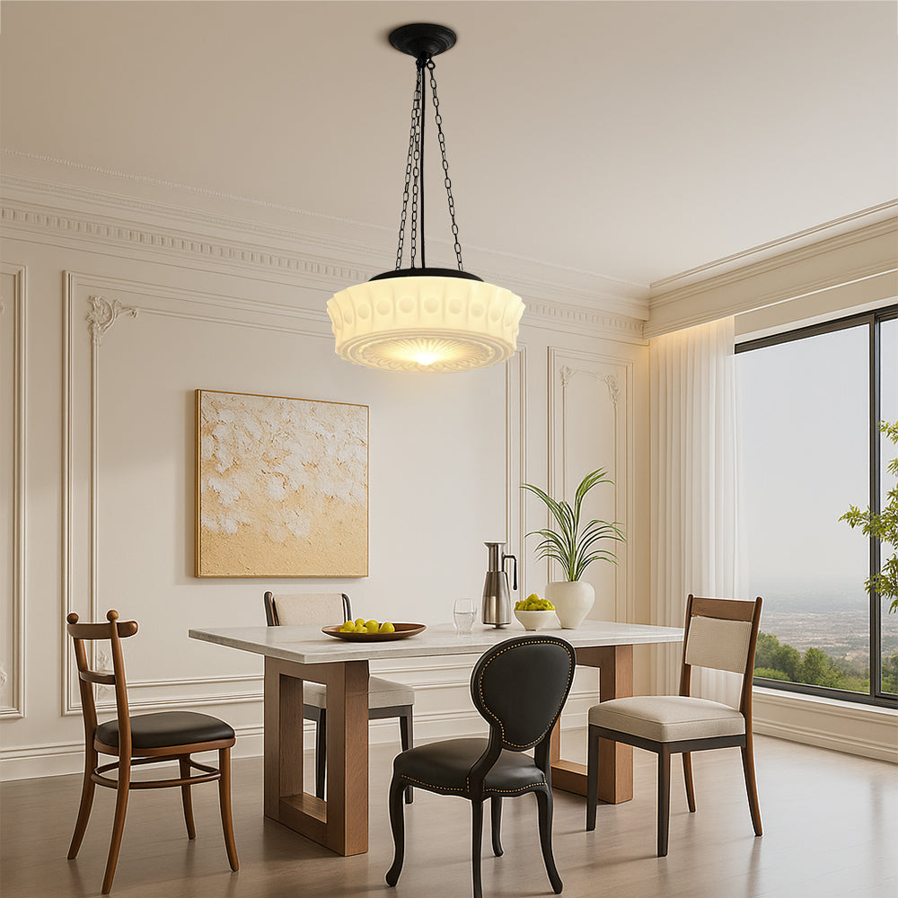 Lunaria Milky White Minimalist Pendant Lamp With Soft Glow By Ardent