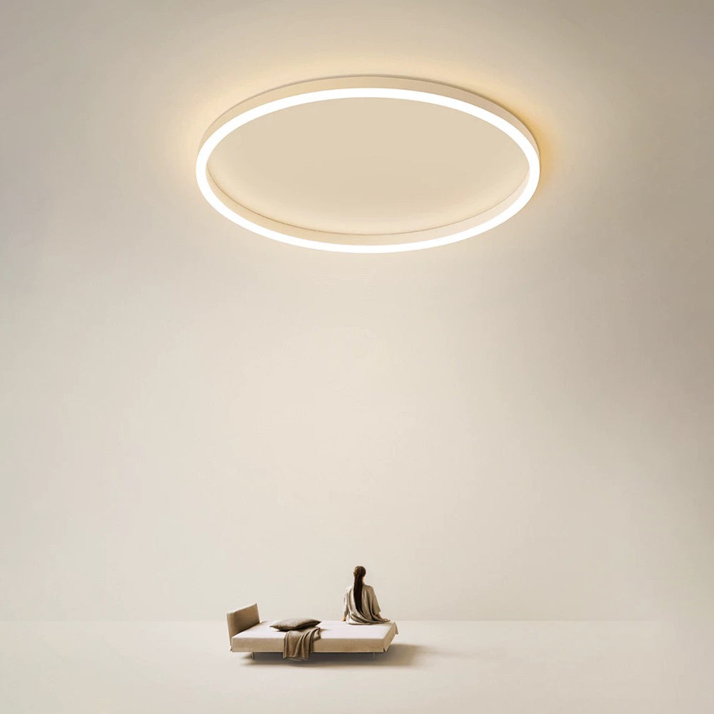 چراغ سقفی حلقه‌ای LED اورل قابل تنظیم نور مشکی سفید طلایی