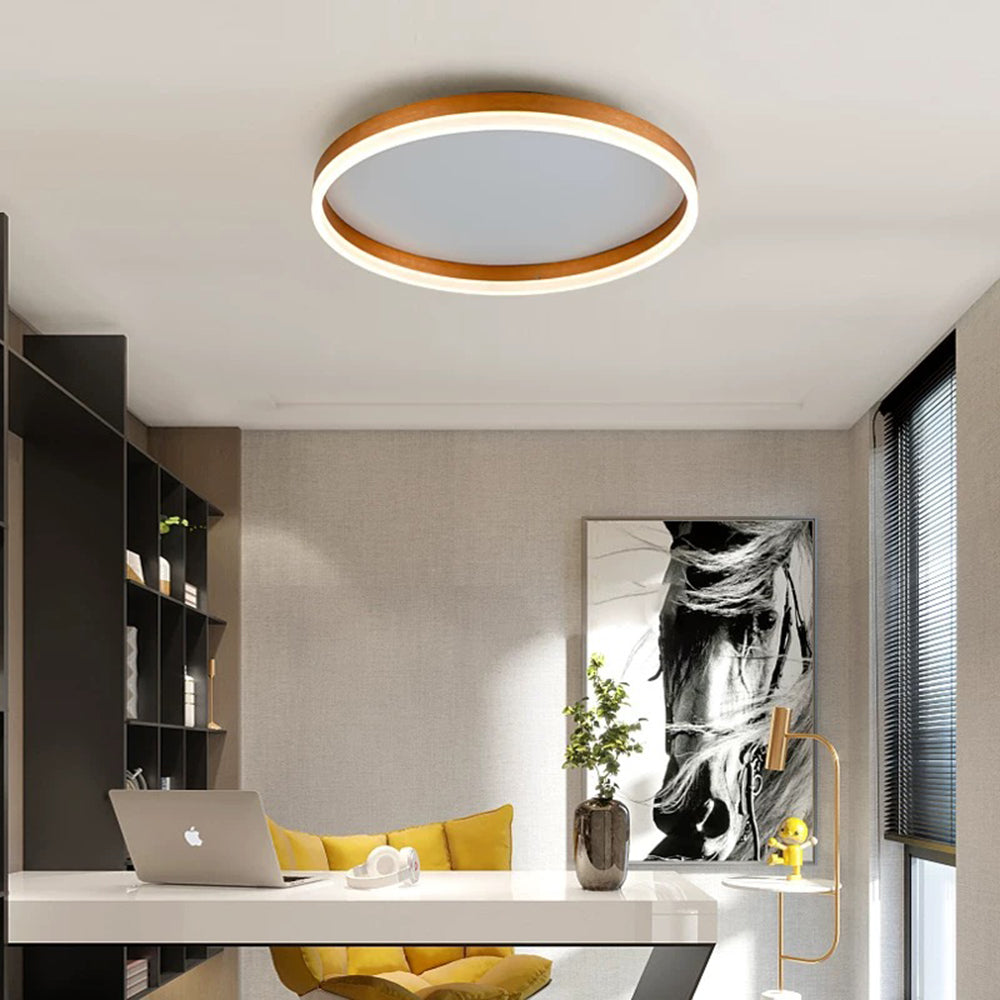 Velora Ring LED Ceiling Light Dimmable Black White Gold