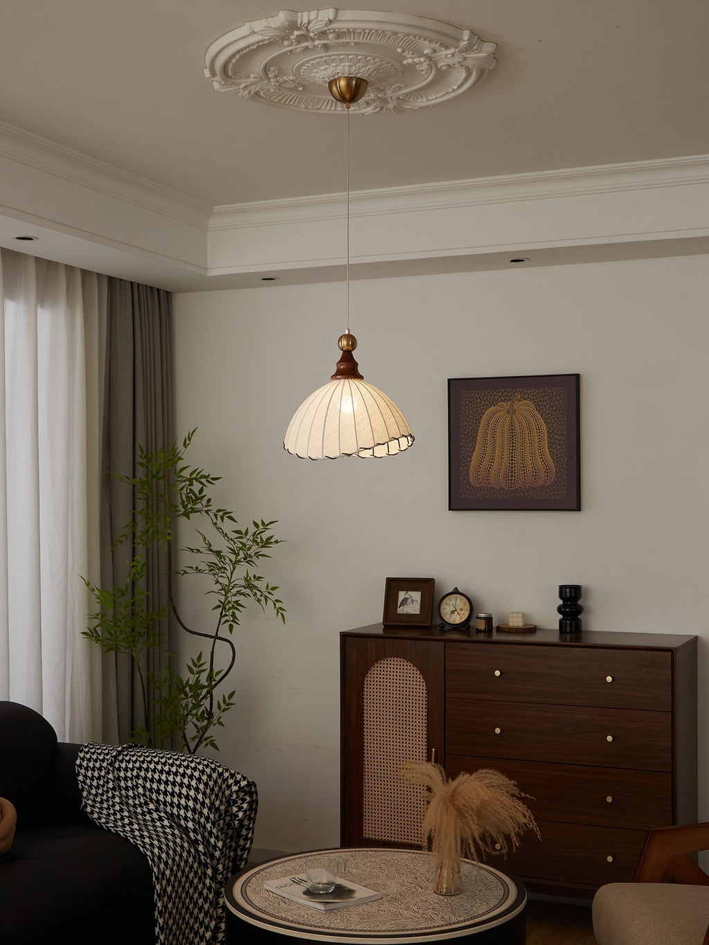 Nyvera Modern Fabric Pendant Light for Dining Room