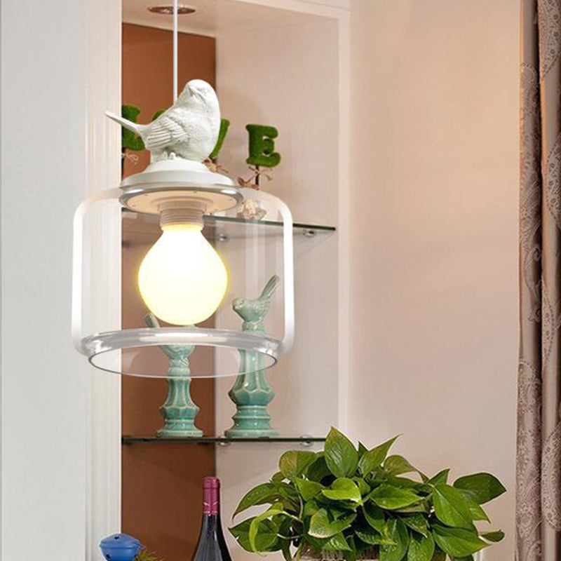 Aviara Bird Pattern Pendant Light Natural Modern Ceiling Lamp