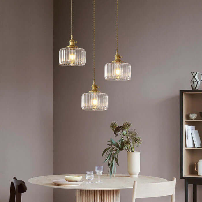 Elegant vintage crystal glass hanging lamp 10
