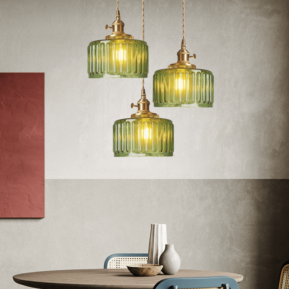 Elegant vintage crystal glass hanging lamp 4