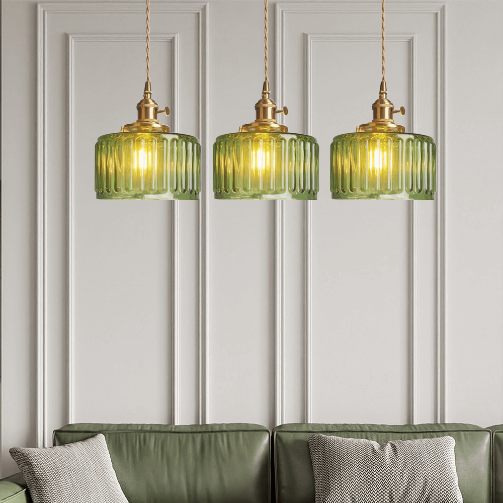 Elegant vintage crystal glass hanging lamp 5