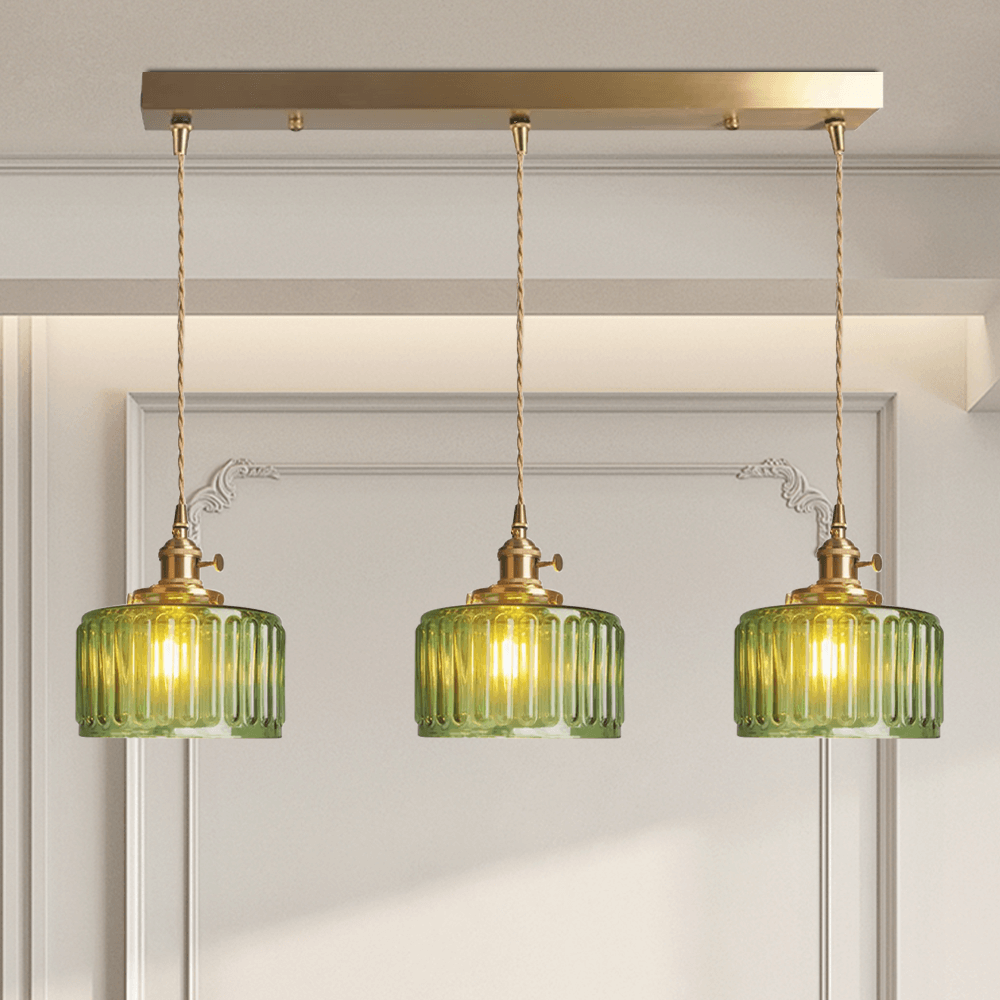 Elegant vintage crystal glass hanging lamp 6