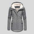 Women's Waterproof Jacket With Fleece-Lined Rain Protection