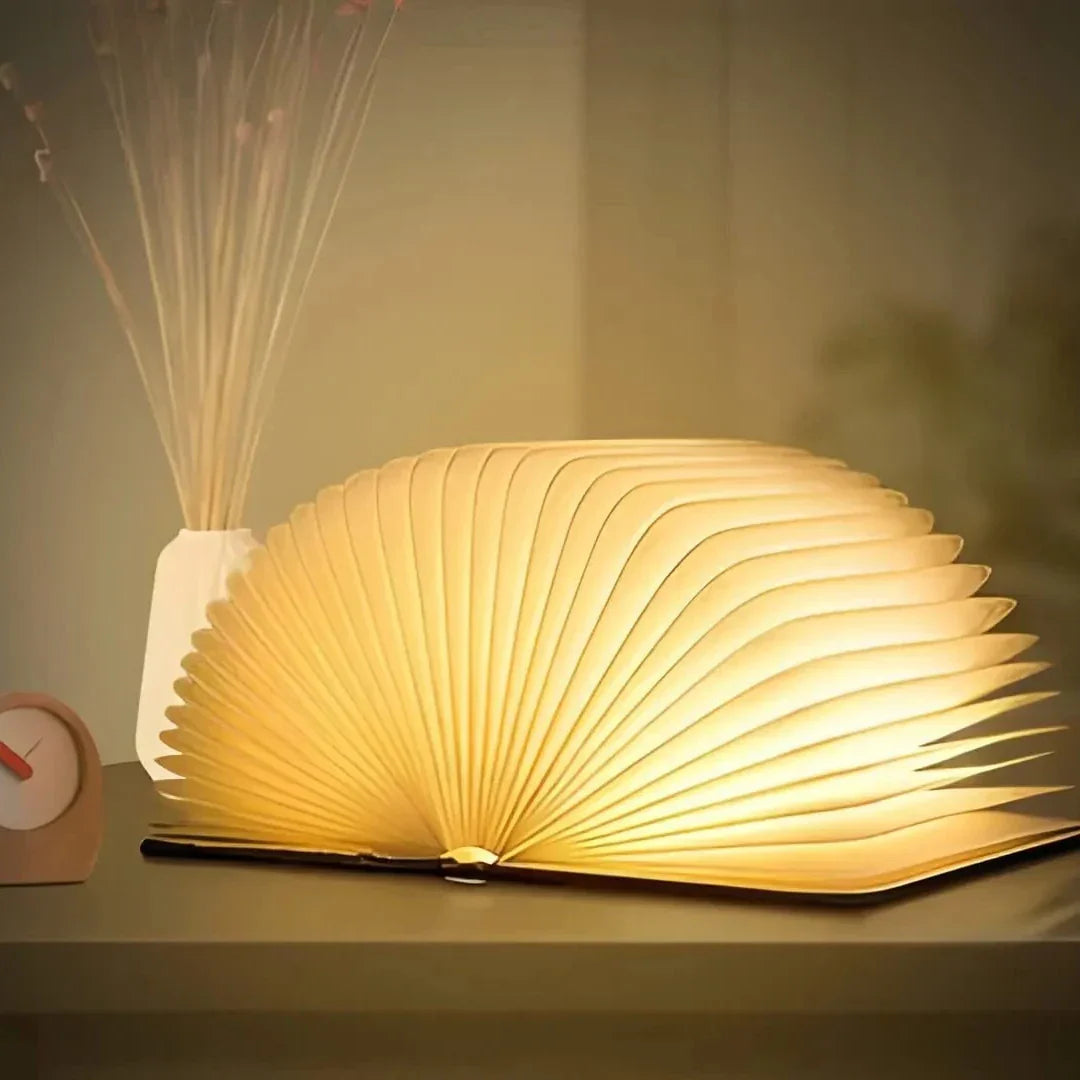 چراغ مطالعه و چراغ خواب LED به شکل کتاب LitLeaf برای اتاق خواب و میز کار