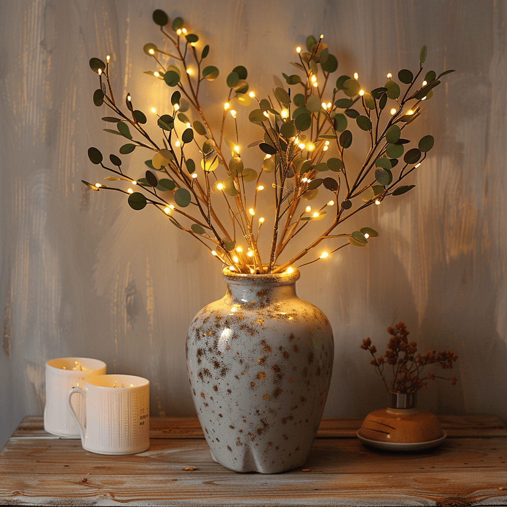 LumaTwig 70cm LED Taklamp Met Natuurlijke Bosachtige Esthetiek