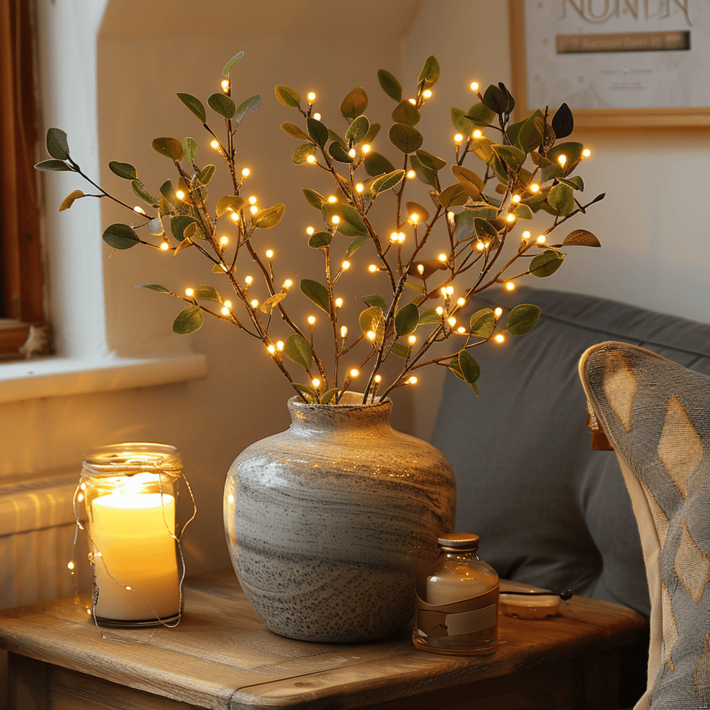 LumaTwig 70cm LED Taklamp Met Natuurlijke Bosachtige Esthetiek