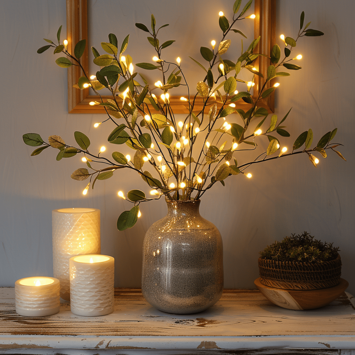 LumaTwig 70cm LED Taklamp Met Natuurlijke Bosachtige Esthetiek