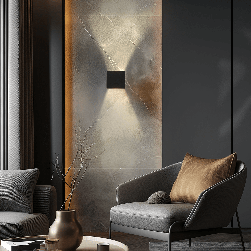 NovaCube Modern Cube Wall Lamp For Indoor And Outdoor Use