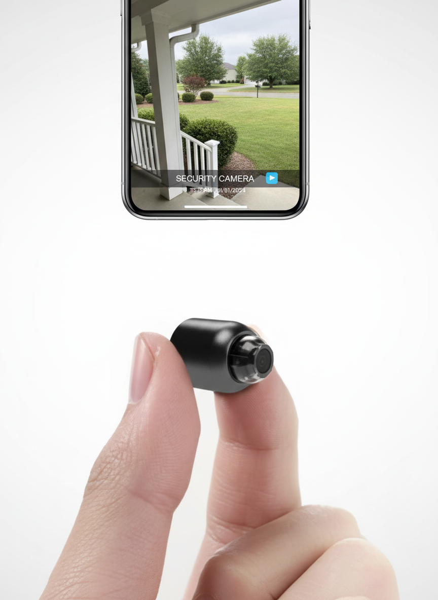 Dobbeltpakke Mini WiFi Kameraer 1080P 140-Graders Vidvinkel Natvision og Bevægelsesdetektion