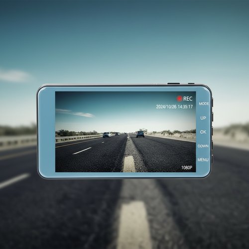 1080p Dobbelt Dashcam til Biler, Foran og Bag, 4,0 Tommer IPS Skærm, 170 Graders Vinkel