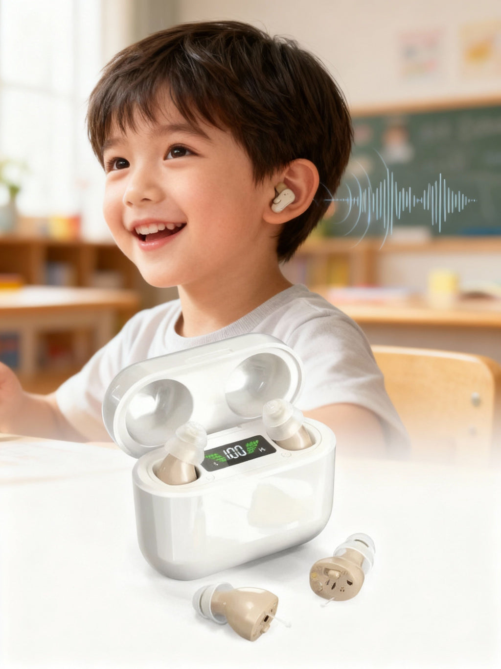 In-Ear Digital Hearing Aids For Tinnitus Relief And Rechargeable Noise Reduction